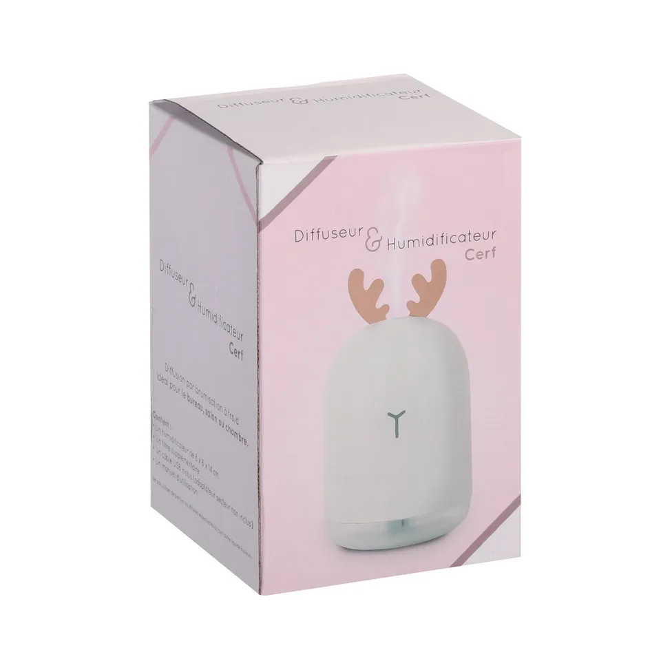 Stokomani Maison Cerf humidificateur d'air 220 ml huiles essentielles