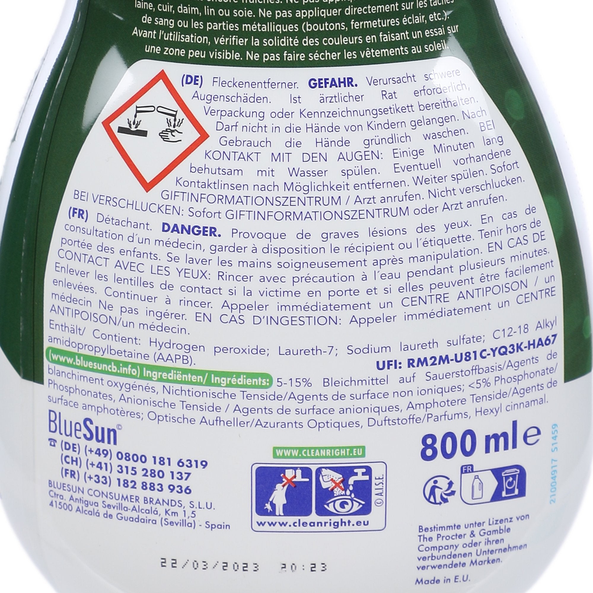 Stokomani Maison gel détachant textile blanc