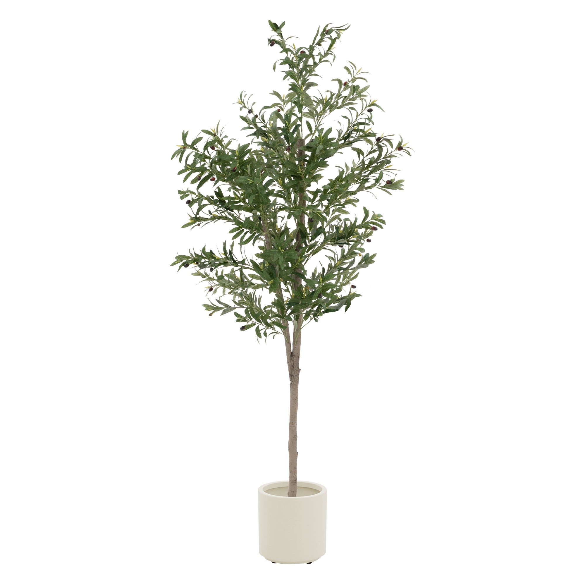 ML-Design olivier artificiel 120 cm avec pot blanc