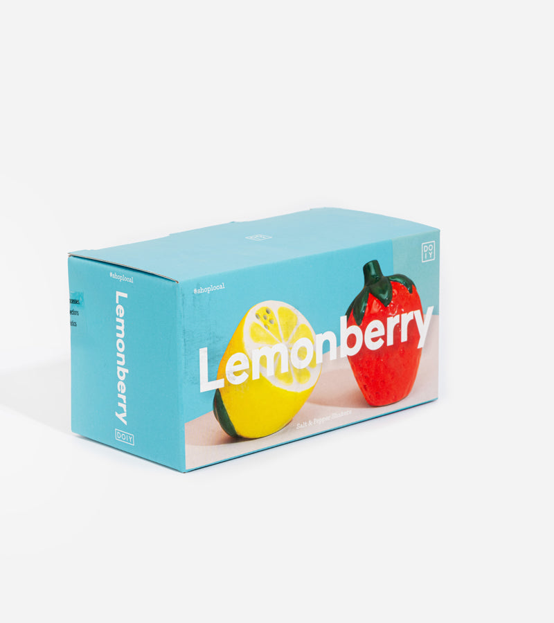L'avant gardiste citron fraise salière et poivrière céramique