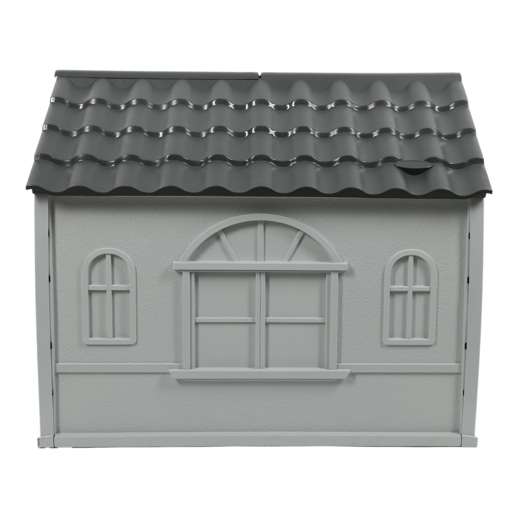 Niche extérieur animaux plastique grise chien jardin