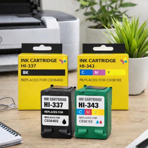 Shop-Story Pack 2 Cartouches HP 337 343 Encre Noire Couleur