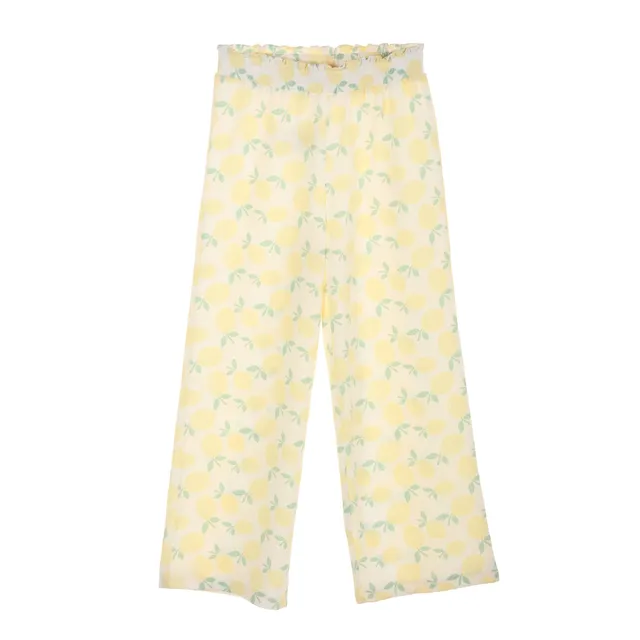 Pantalon taille élastique Jaune enfant 08A