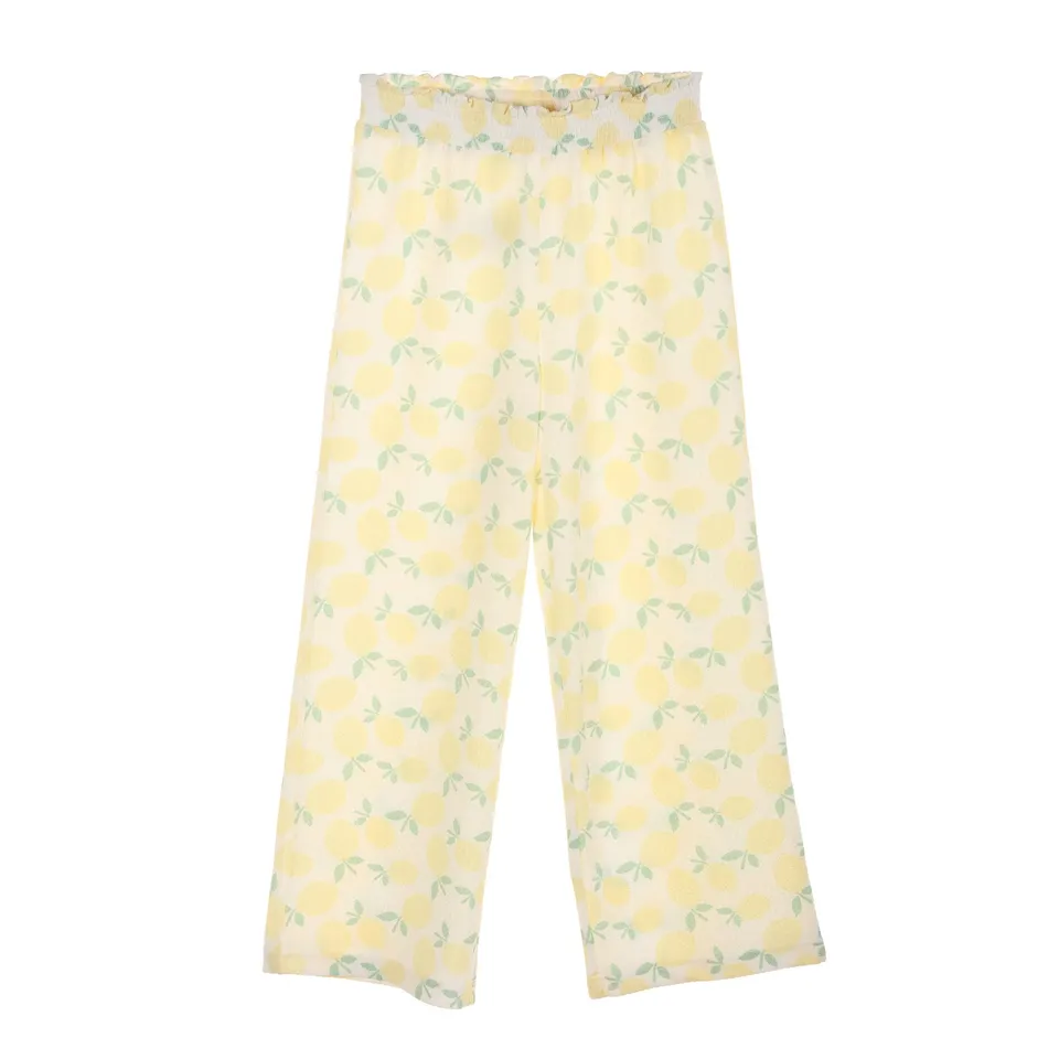 Pantalon taille élastique Jaune enfant 08A