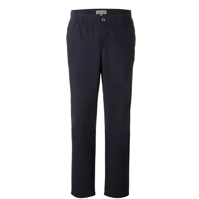 Stokomani Mode Pantalon broderie homme bleu foncé coton
