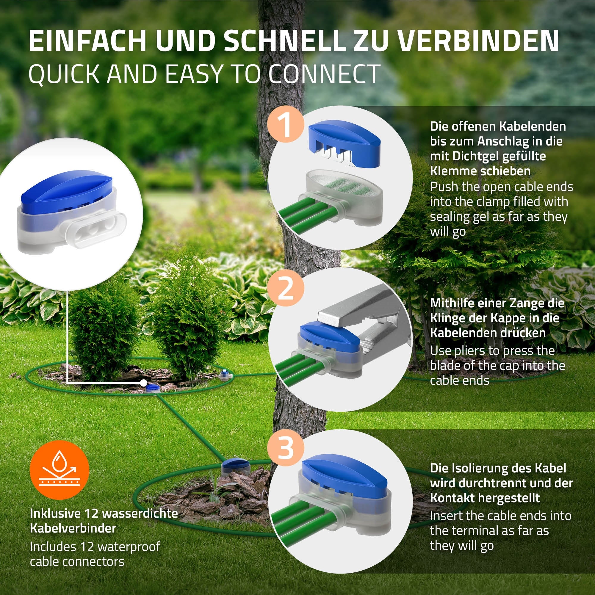 ECD Germany Garten câble périphérique robot tondeuse 250 m