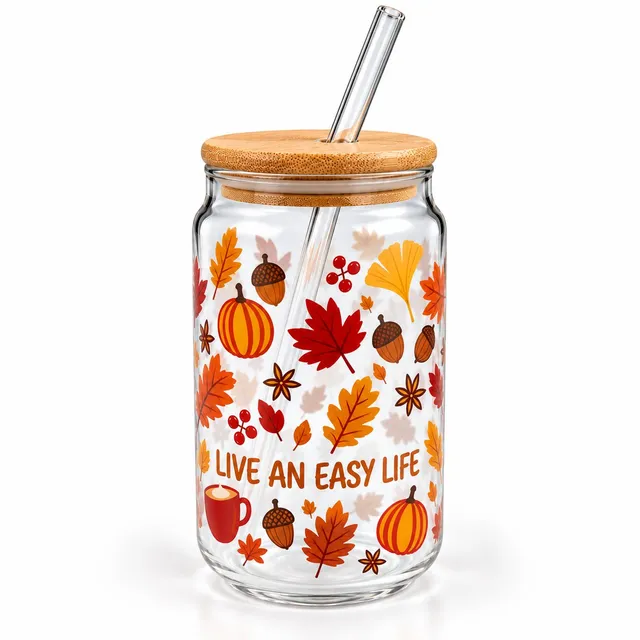 Cook Keen gourde verre 485 ml paille et couvercle bambou