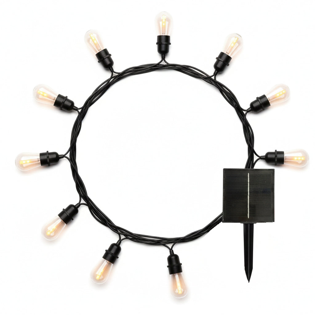 Red Deco Flame String Light guirlande solaire 8m 10 LED