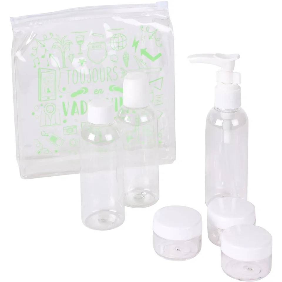 Stokomani Beauté Kit voyage flacons pots 3x80ml+3x18ml