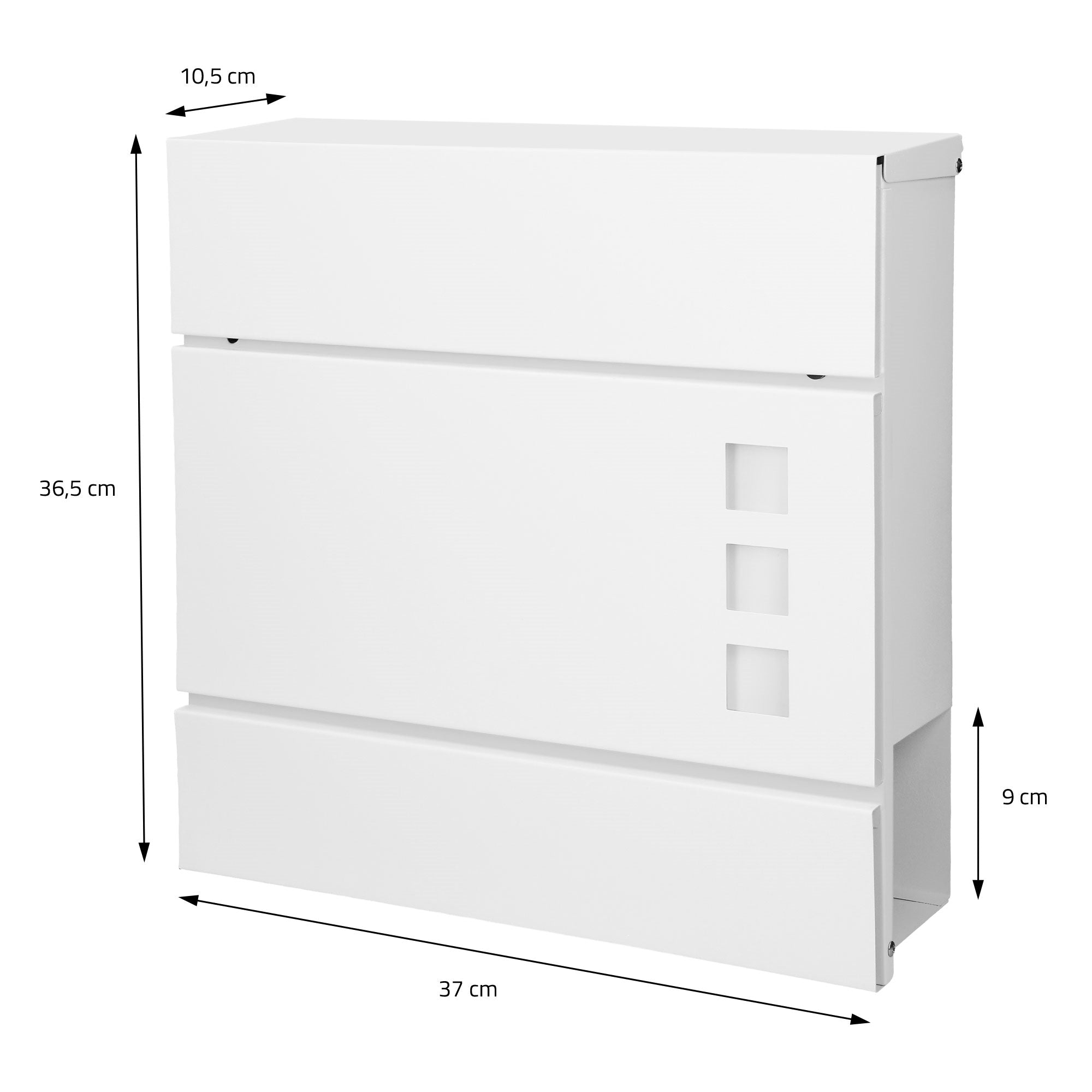 ECD Germany boîte aux lettres blanche acier porte-journaux