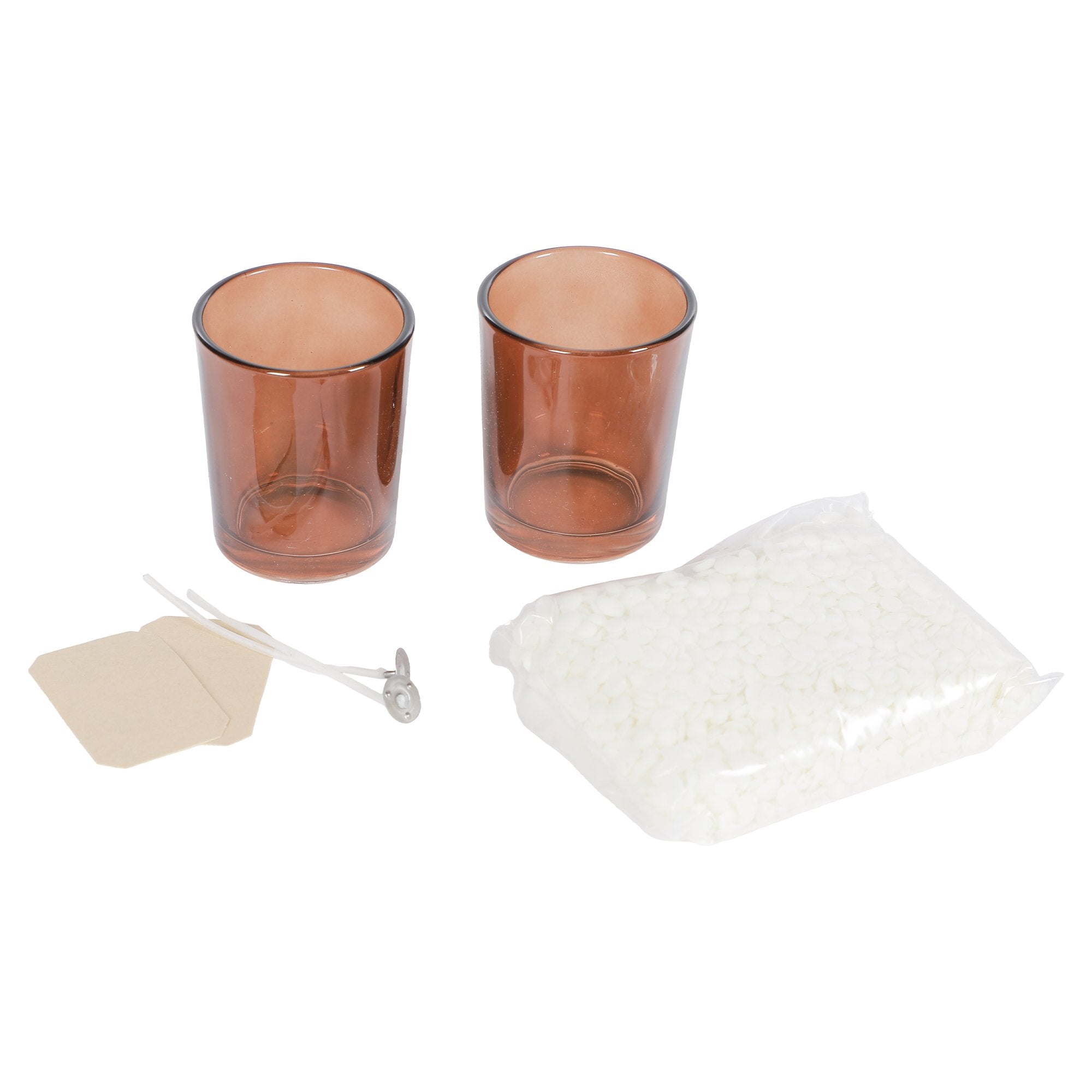 Coffret bougies Cire de soja DIY 2 pots verre