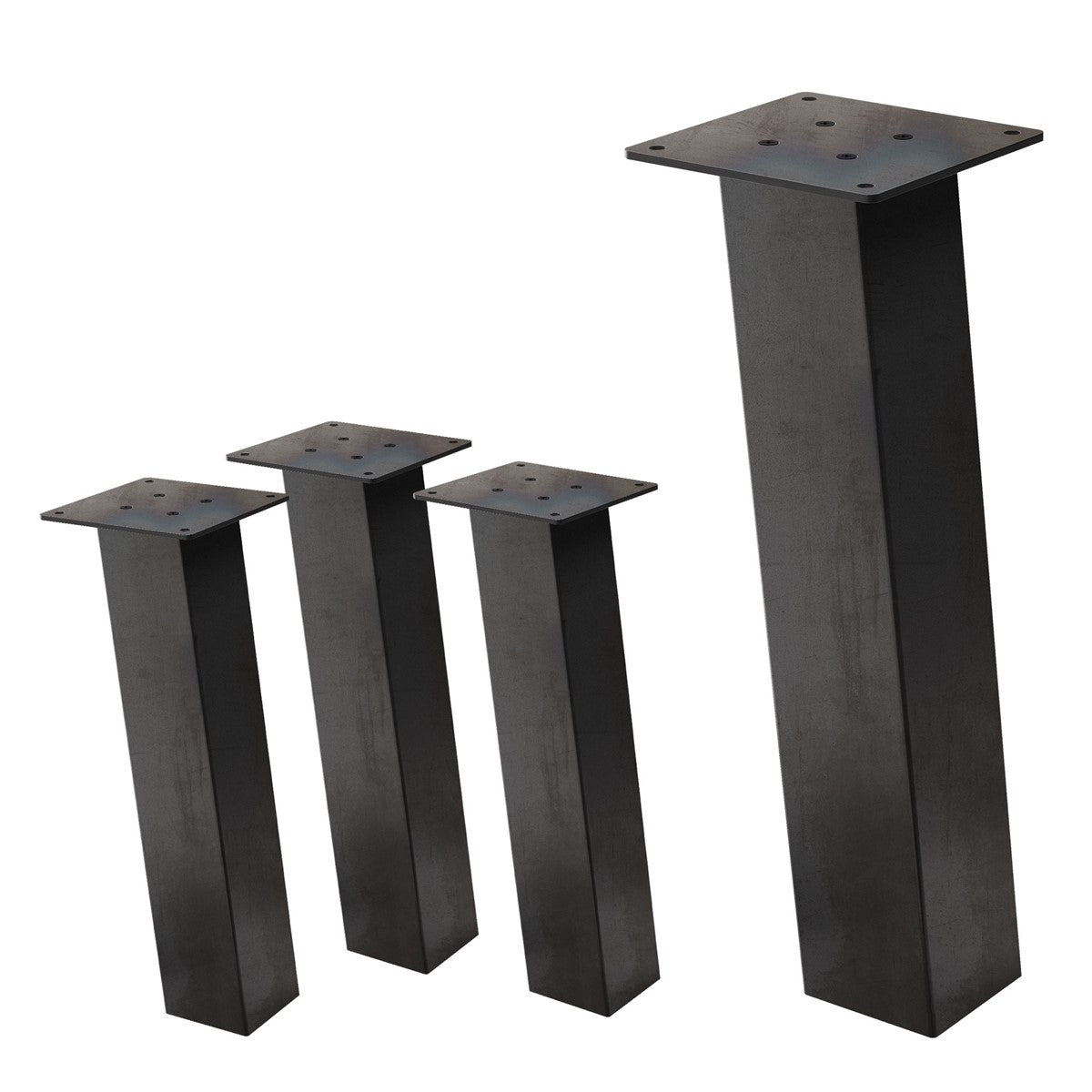 ECD Möbel Pied de table acier 42 cm lot 4 incliné 500 kg