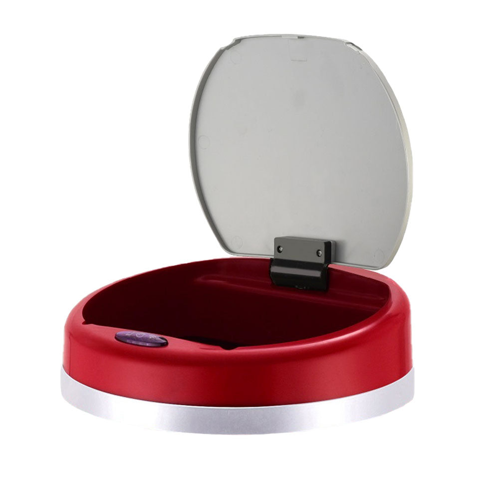 Red Deco Poubelle Soho couvercle automatique rond rouge 31cm
