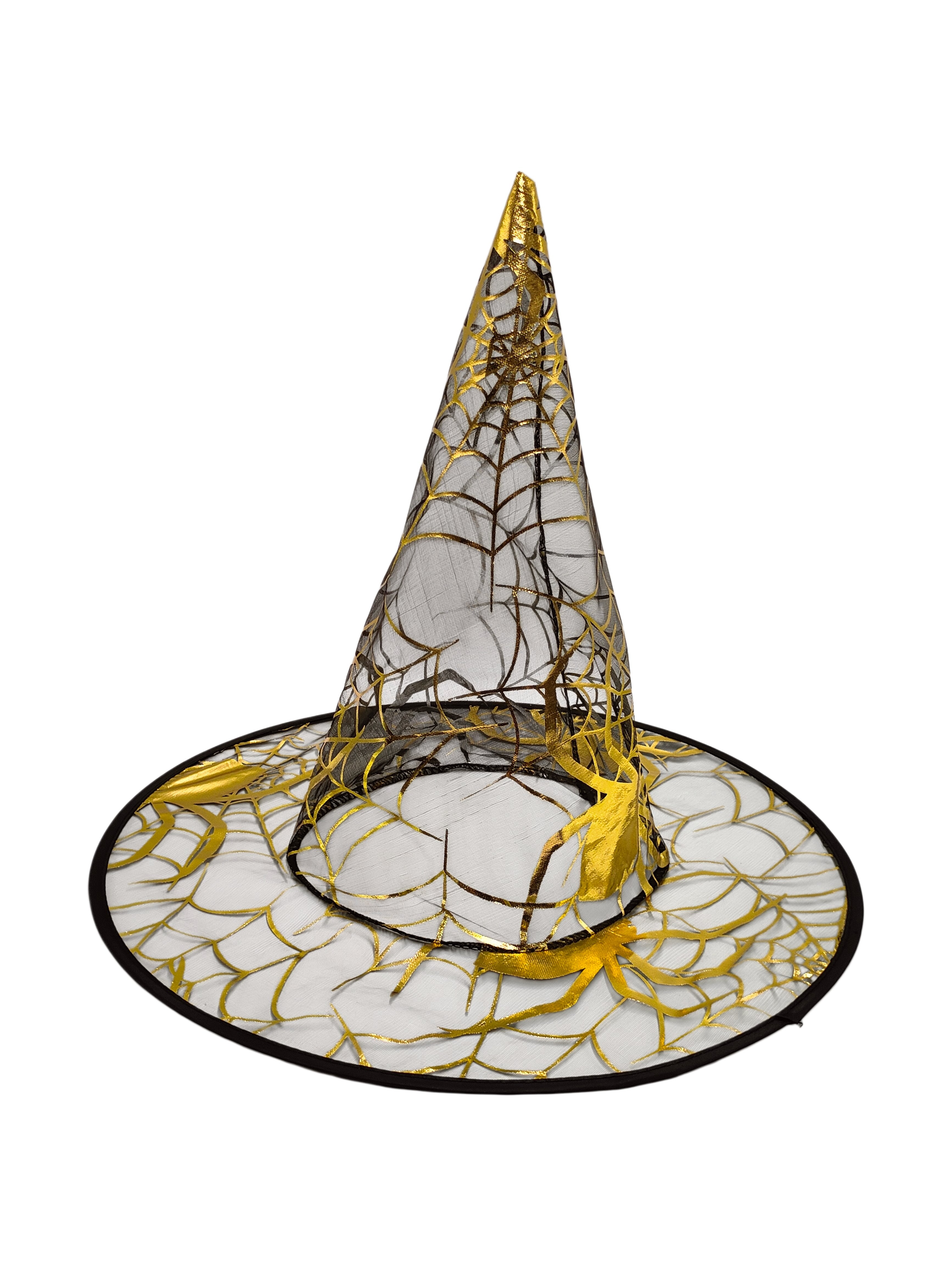 Stokomani Fêtes chapeau sorcière polyester or Halloween