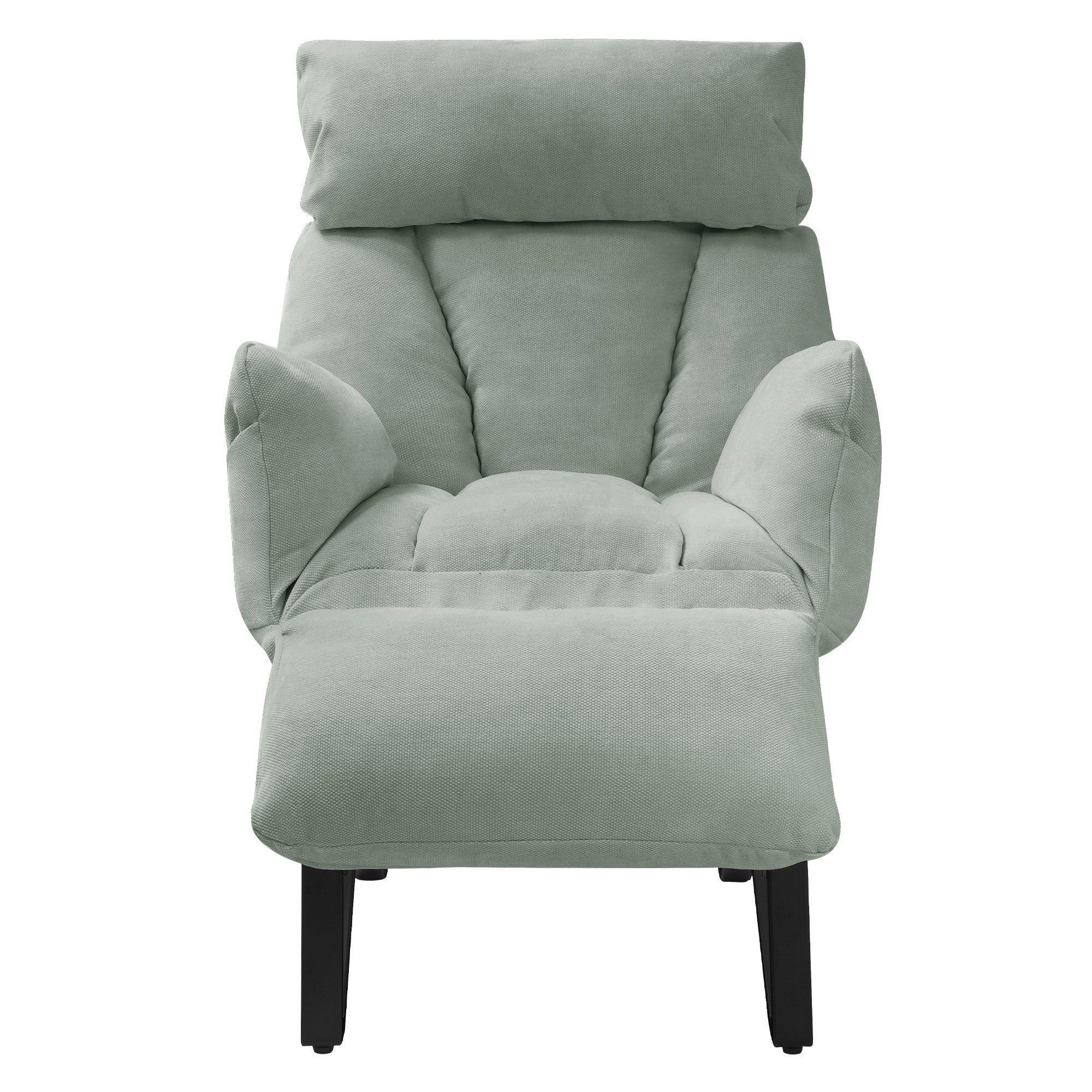 ECD Germany ML-Design fauteuil relax lin gris vert inclinable