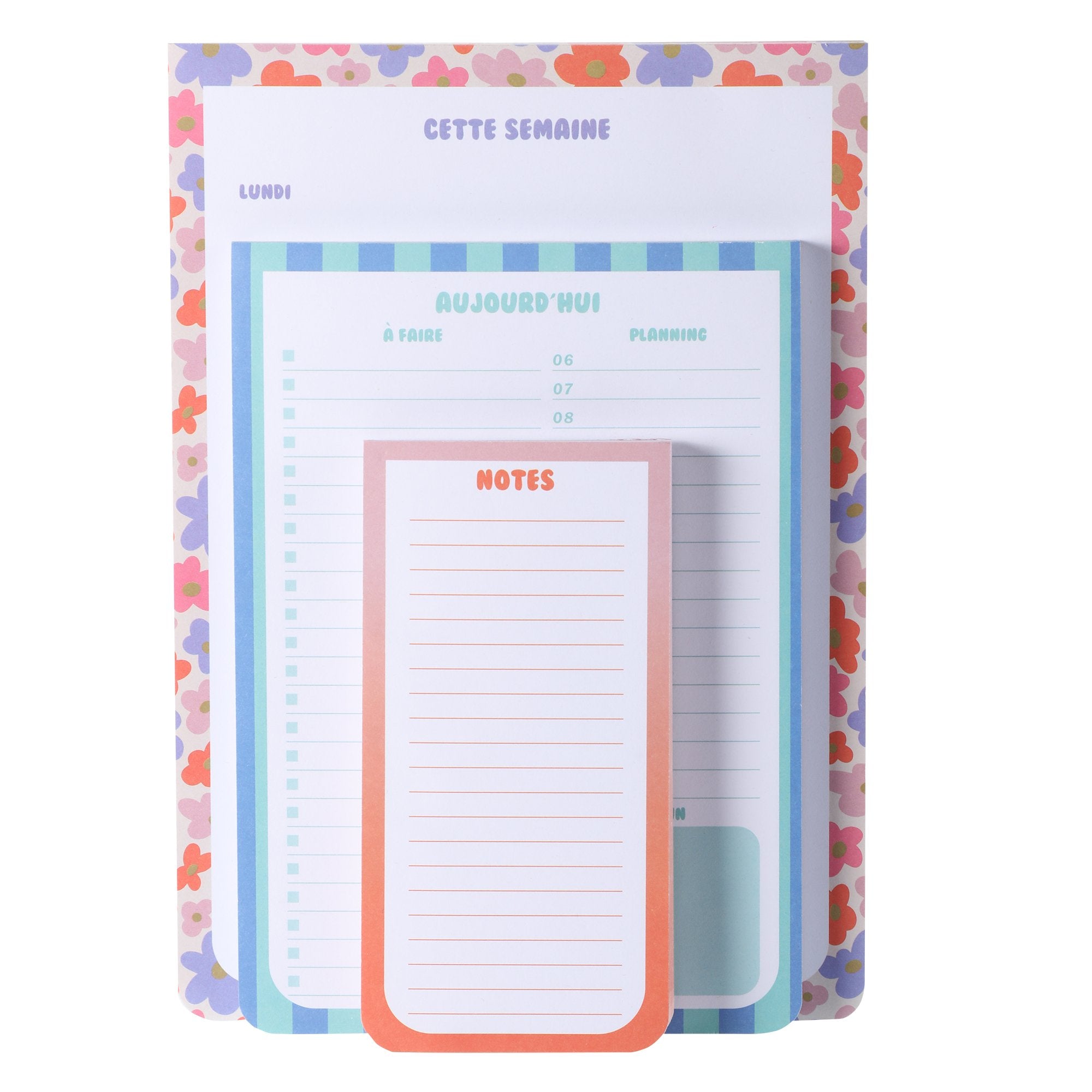 Stokomani Maison set organisateur 3 pièces carnet semainier