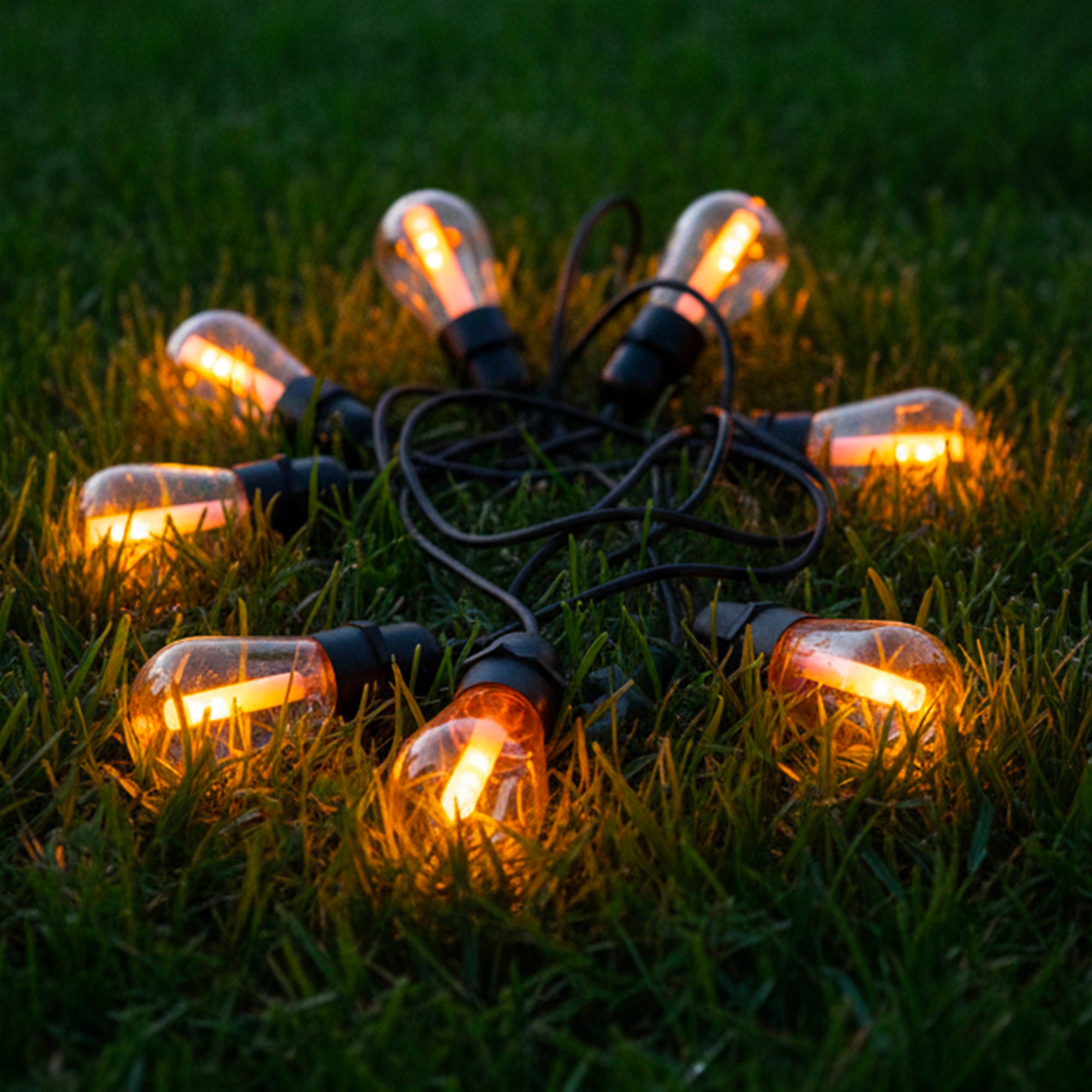 Red Deco Flame String Light guirlande solaire 8m 10 LED