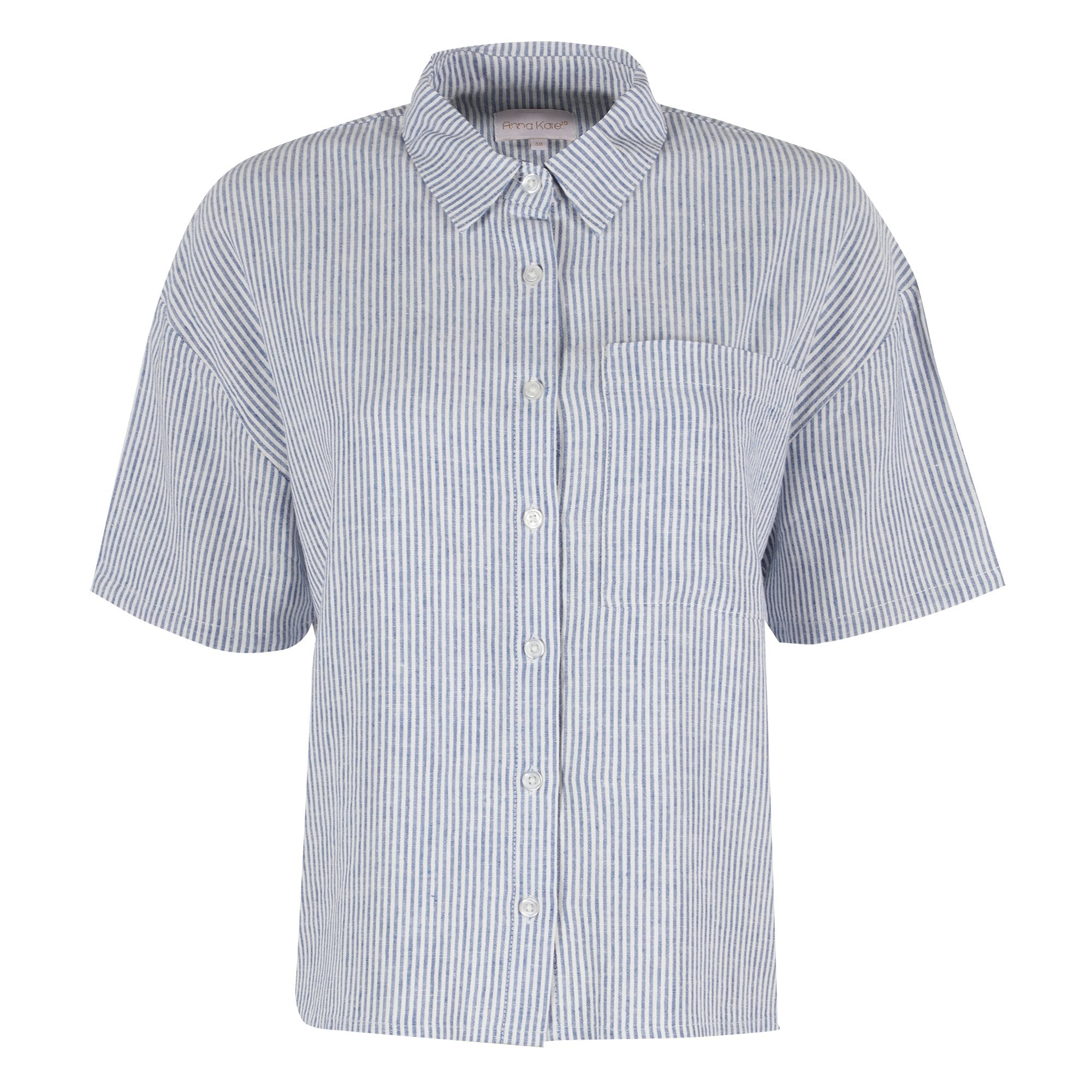 Stokomani Mode Chemise manche courte bleu taille 38 femme