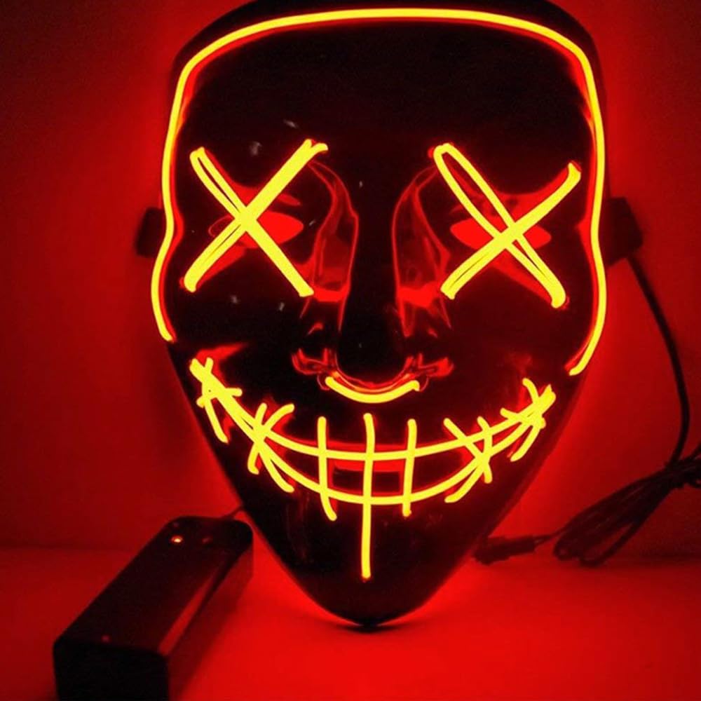 Shop-Story Loisirs Masque LED Nightmare Orange Halloween
