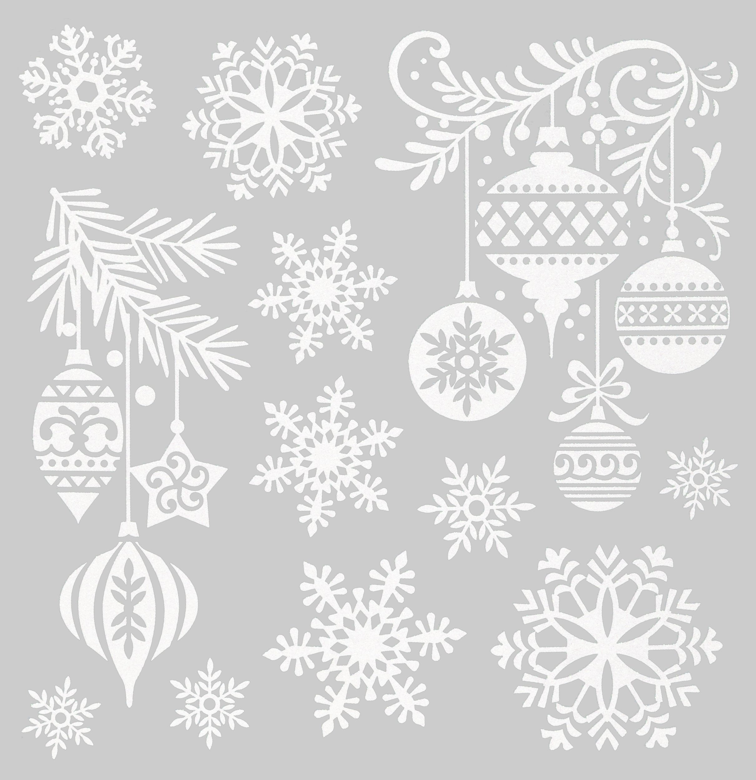 Stokomani Fêtes et cérémonies stickers Noël vitre paillettes 30,5x31,5 cm