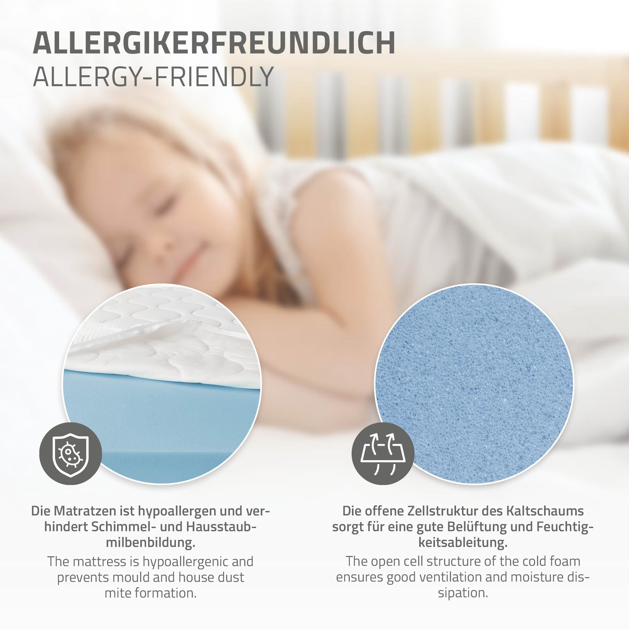 ECD Germany Kinder lit maison 90x200 naturel pin + matelas