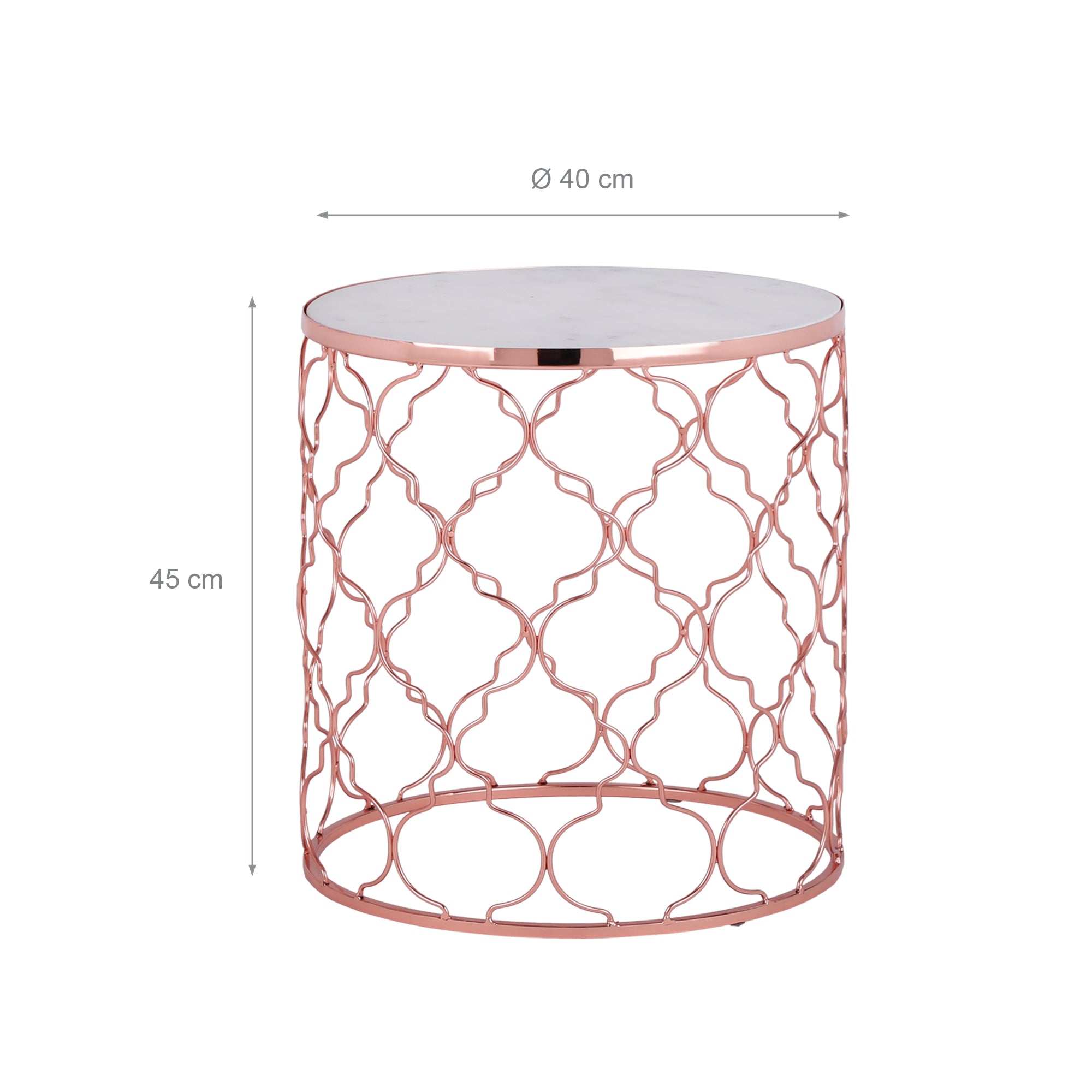 WOMO-Design Phoenix Lot 2 tables d'appoint marbre blanc Ø40/45
