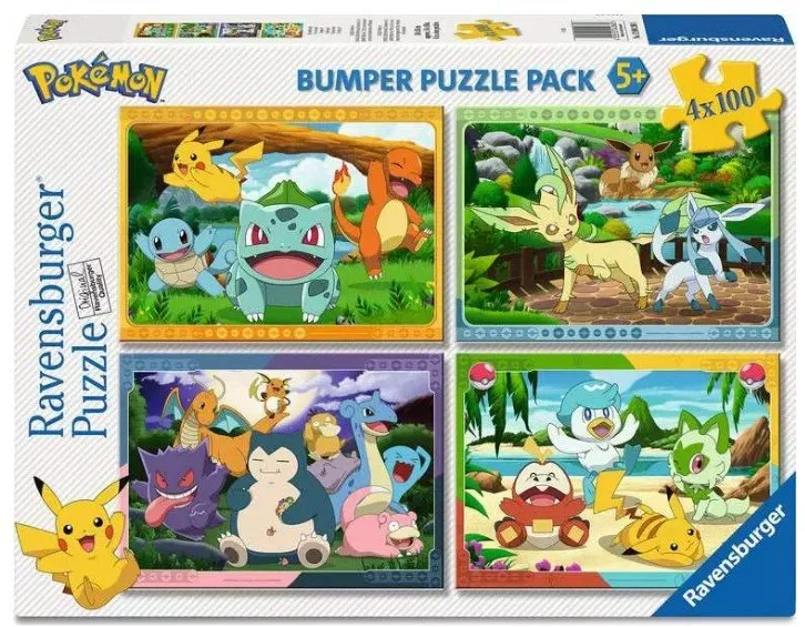 Pokémon puzzles 4x100 pièces coffret Je te choisis