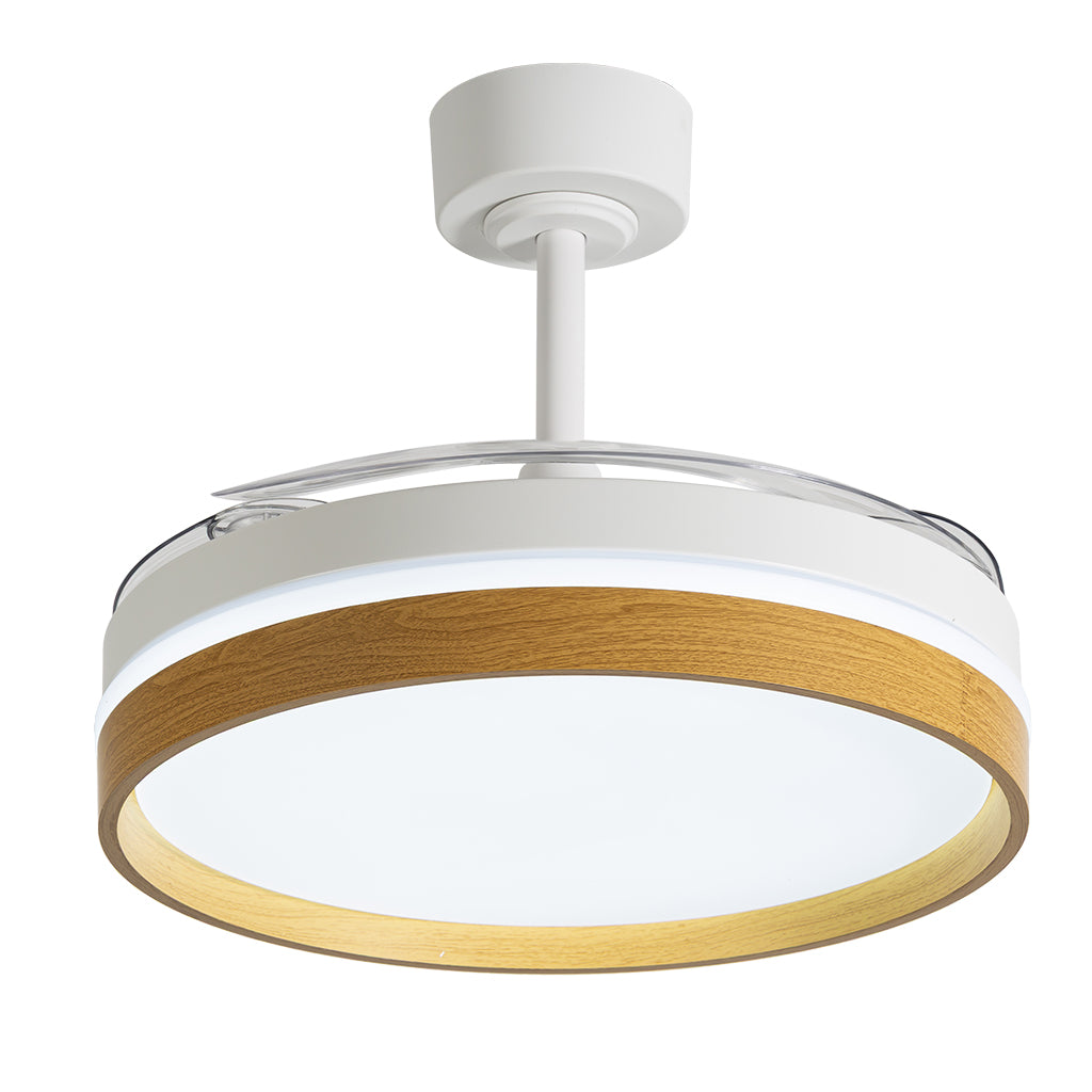 Red Deco Calysa ventilateur plafond 106cm blanc bois