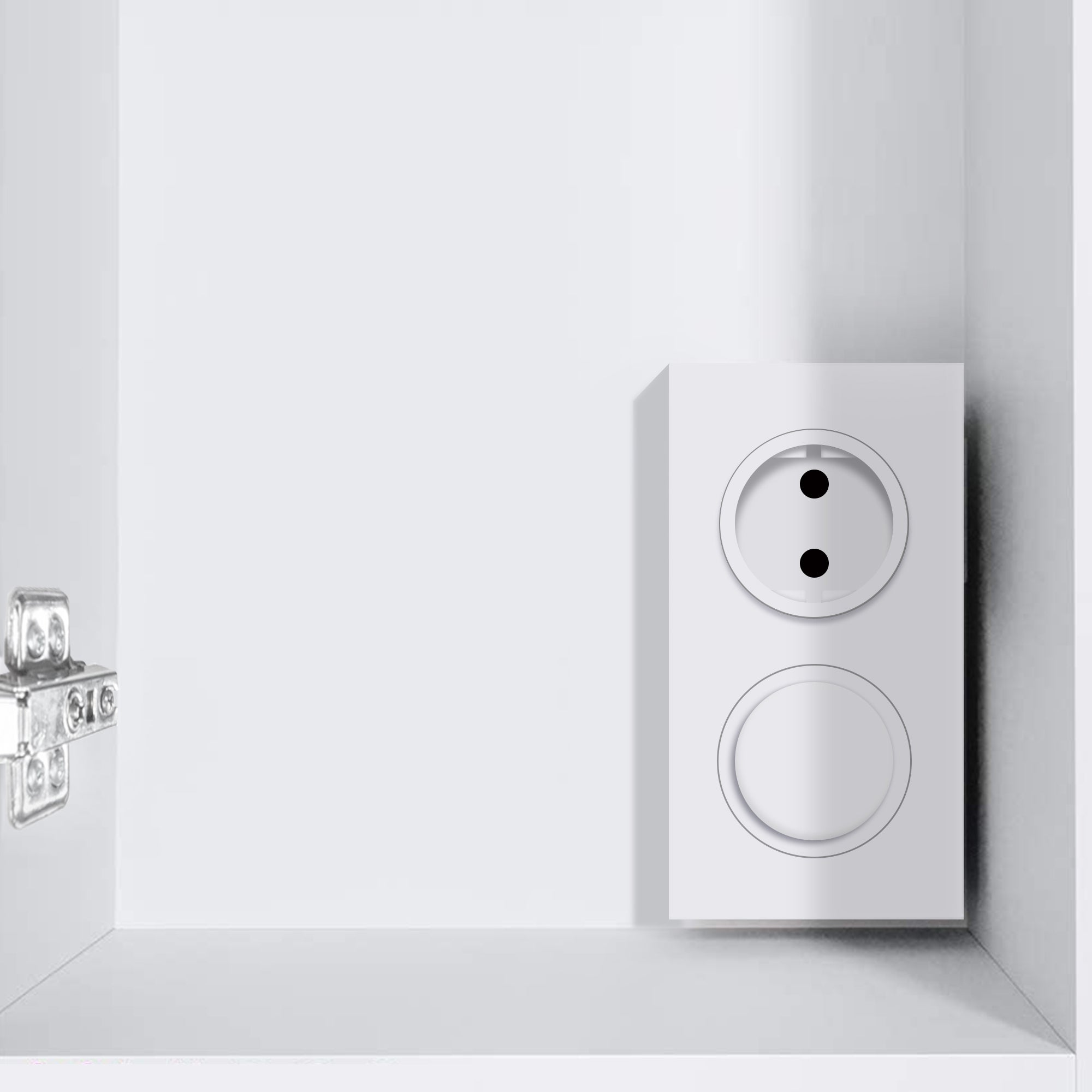 ECD Germany ML-Design armoire miroir LED blanc 72 cm prise
