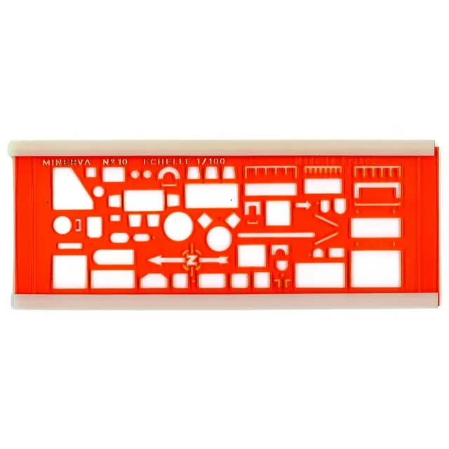 Safe Tool Fournitures de bureau Architectographe 1/100e N°10 règle