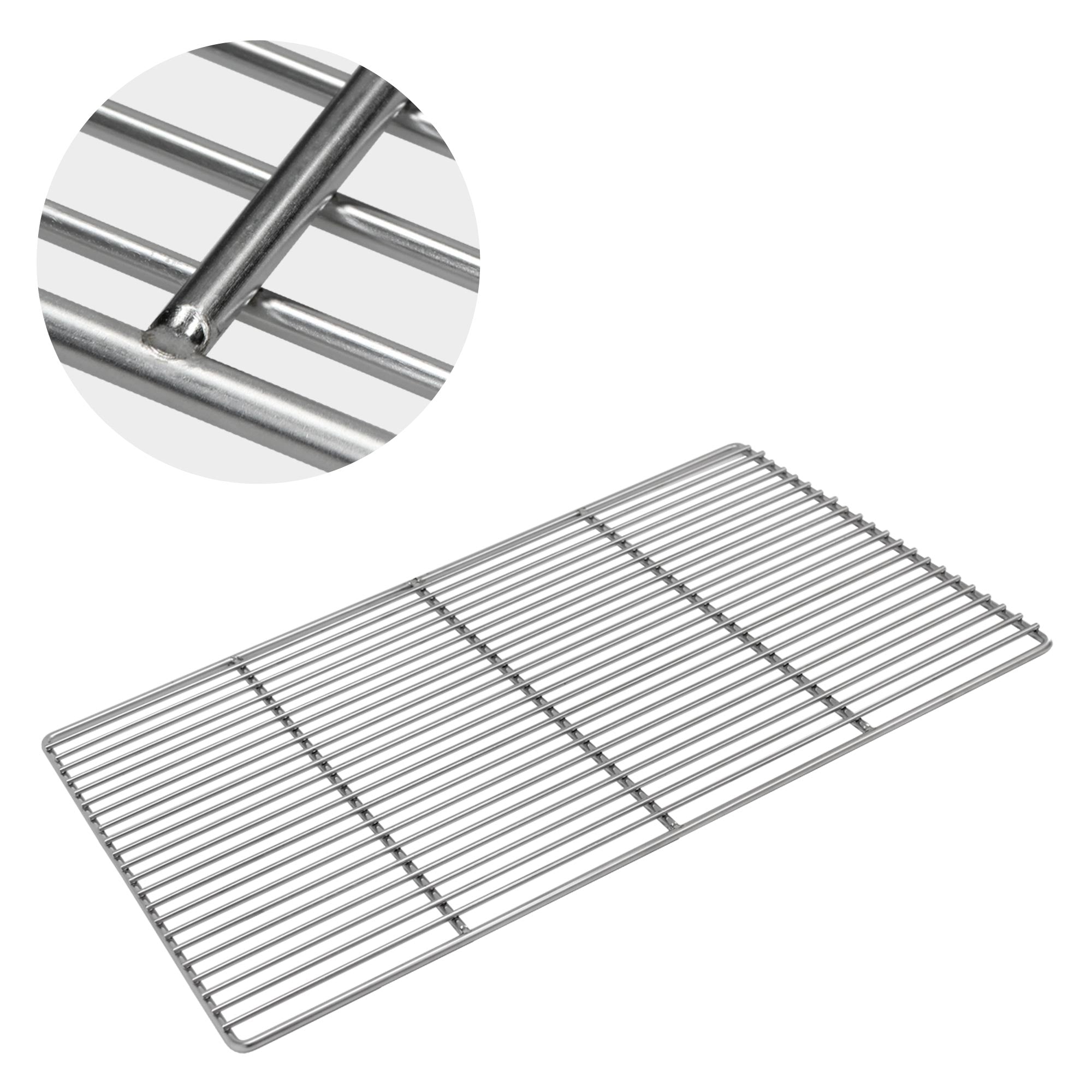 ECD Germany Sport & Freizeit grille barbecue inox 54x34 poignées