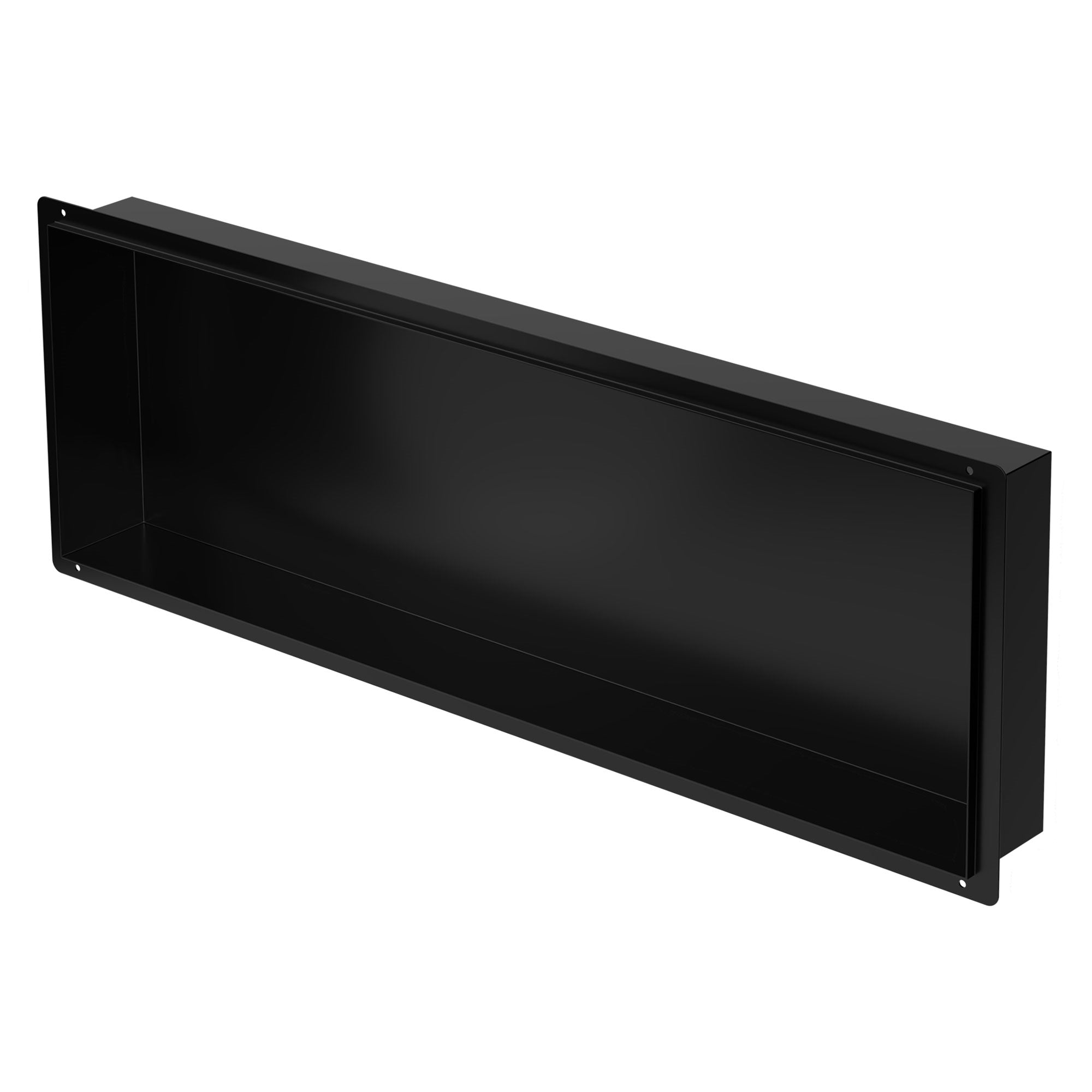 ECD Germany LuxeBath niche douche inox noire 30x30x10 cm