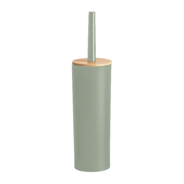 Brosse WC polypropylène vert support bambou