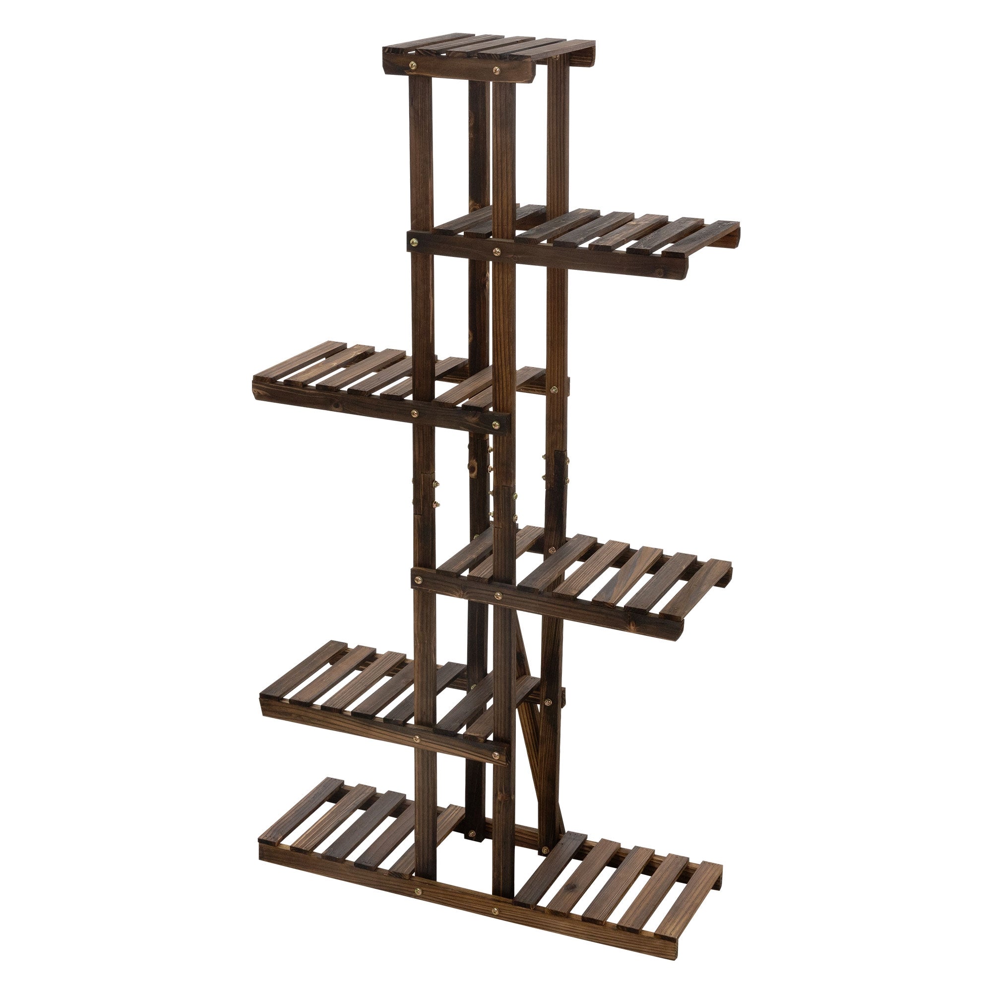 ECD Germany Garten étagère plantes bois 75cm 6 niveaux