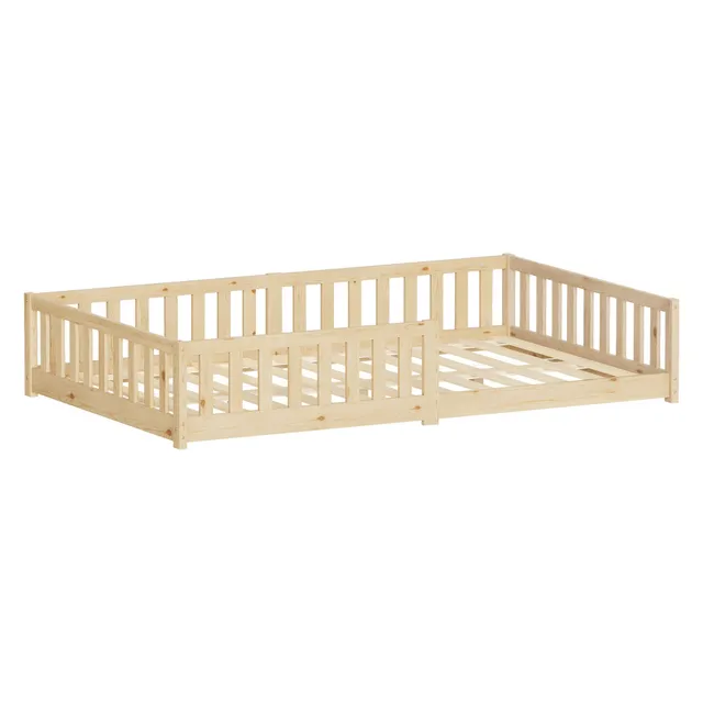 ML-Design lit enfant 120x200 cm pin naturel + sommier