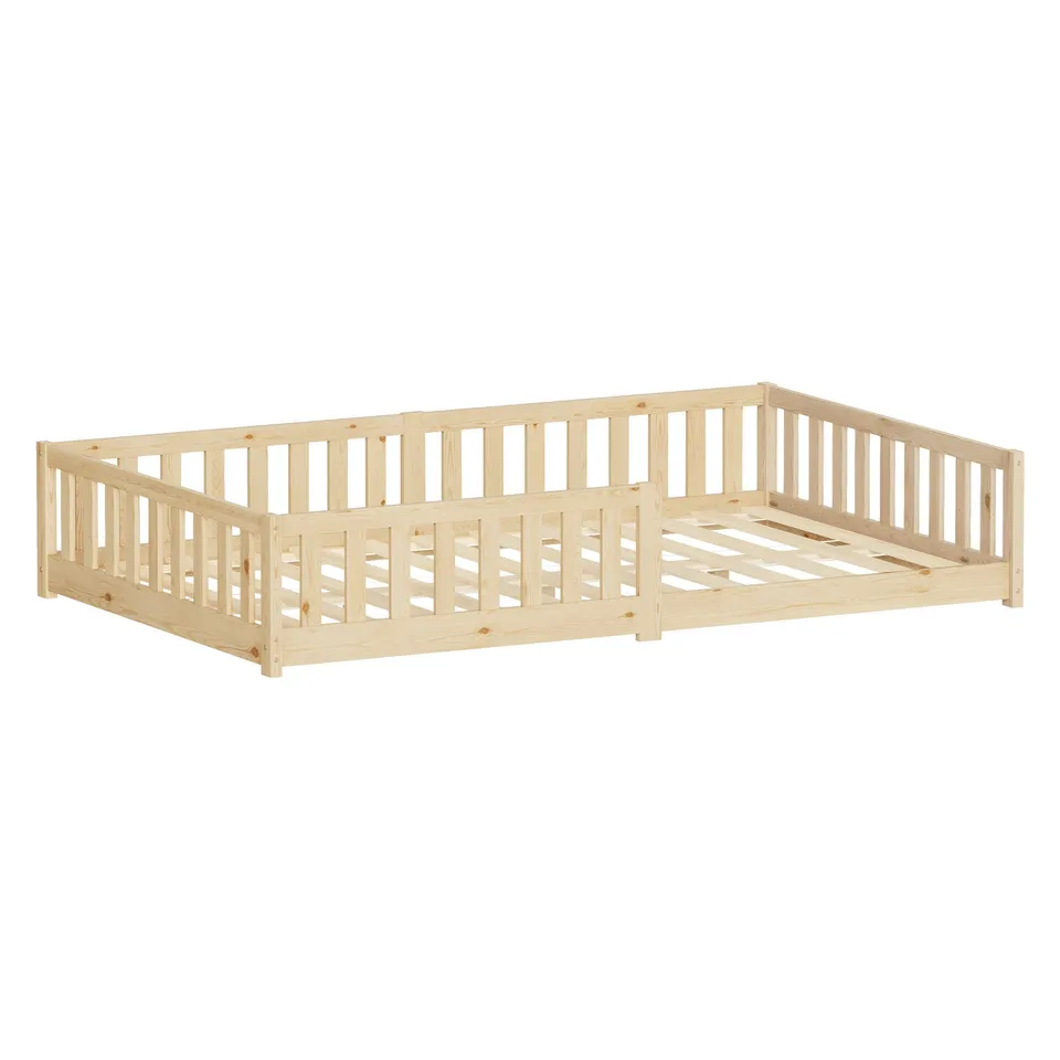 ML-Design lit enfant 120x200 cm pin naturel + sommier