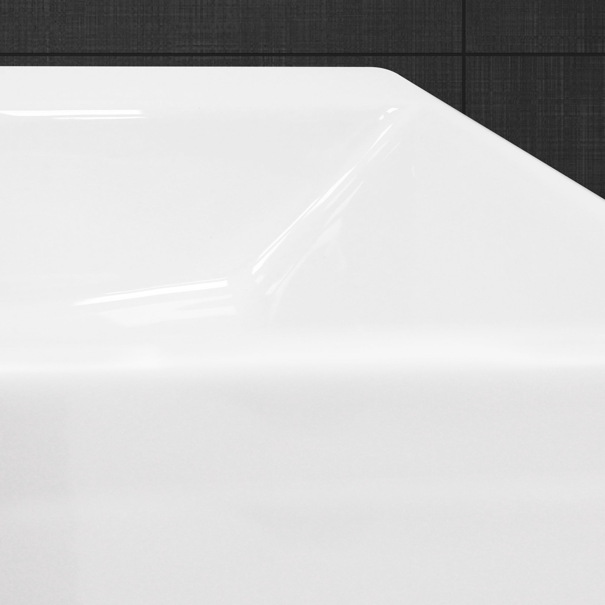 ECD Germany Sanitär lavabo céramique 41,5x36cm blanc + robinet