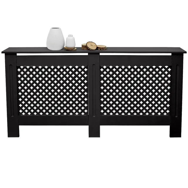 ECD Germany Heizungen cache-radiateur MDF noir 152x19x82 cm