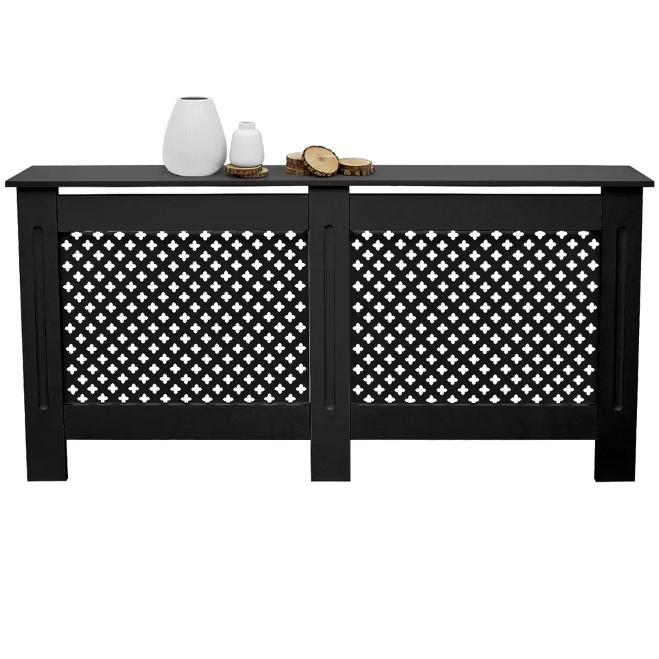 ECD Germany Heizungen cache-radiateur MDF noir 152x19x82 cm
