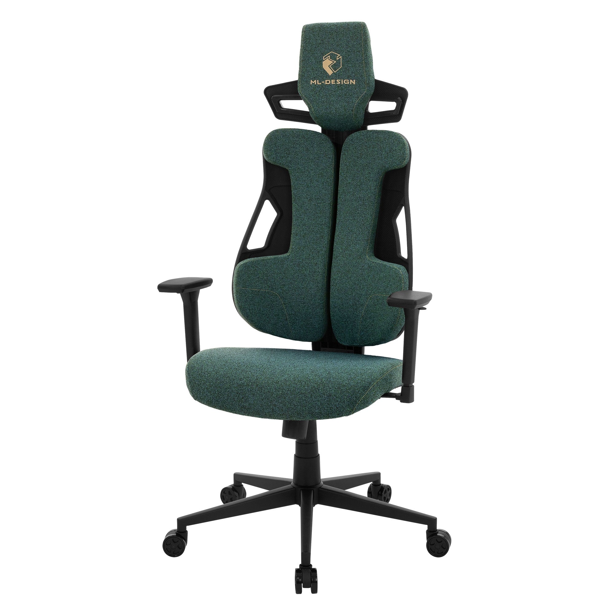 ML-Design chaise gaming tissu bleu dossier 135° 3D