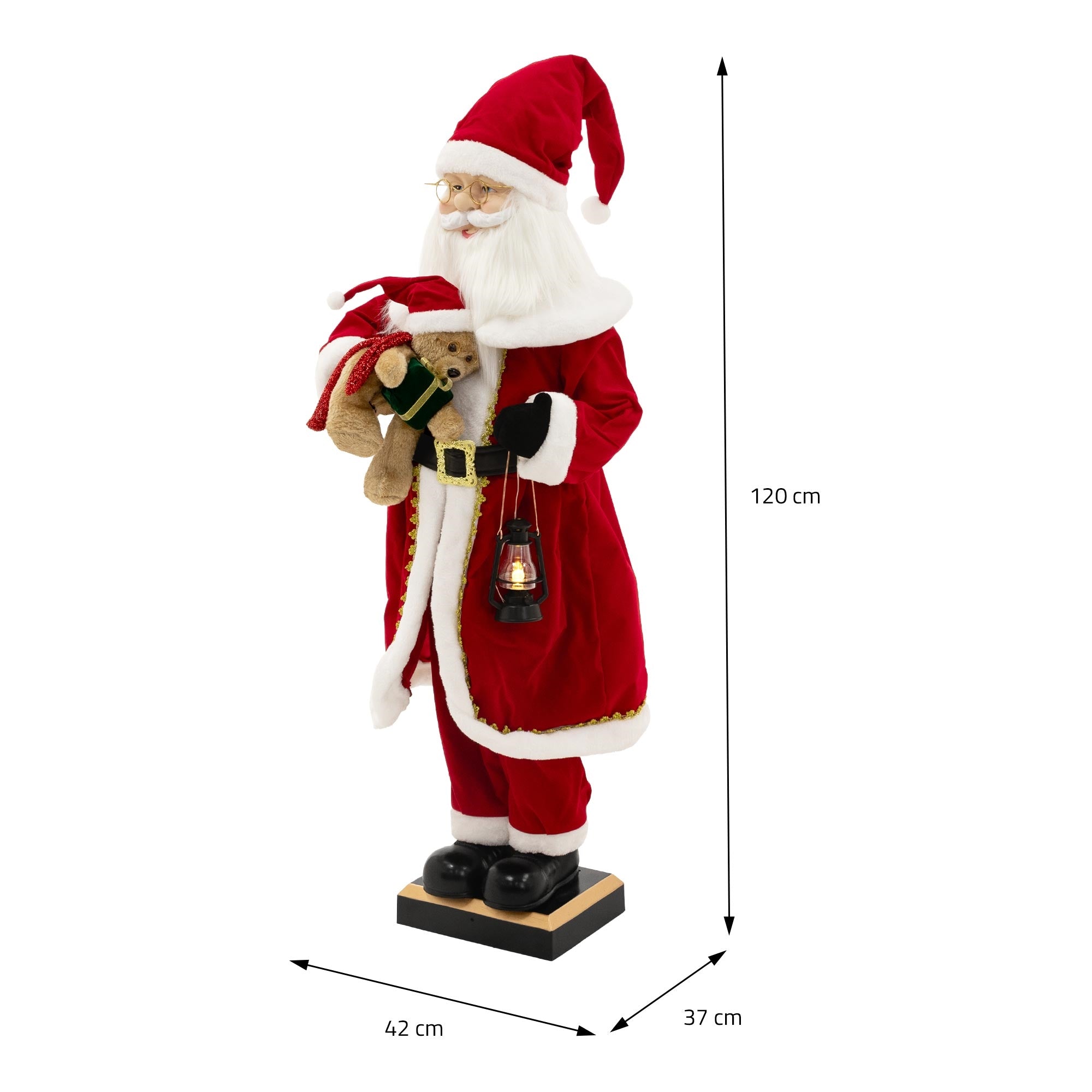 ECD Germany père noël lumineux 120 cm LED musique