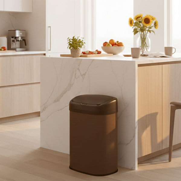 Red Deco Majestic 58L poubelle automatique corten marron