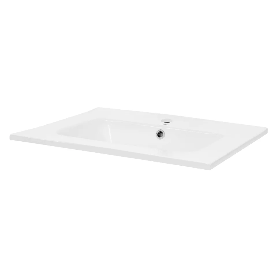 ECD Germany Sanitär Lavabo céramique Blanc 61x46x16,5 cm