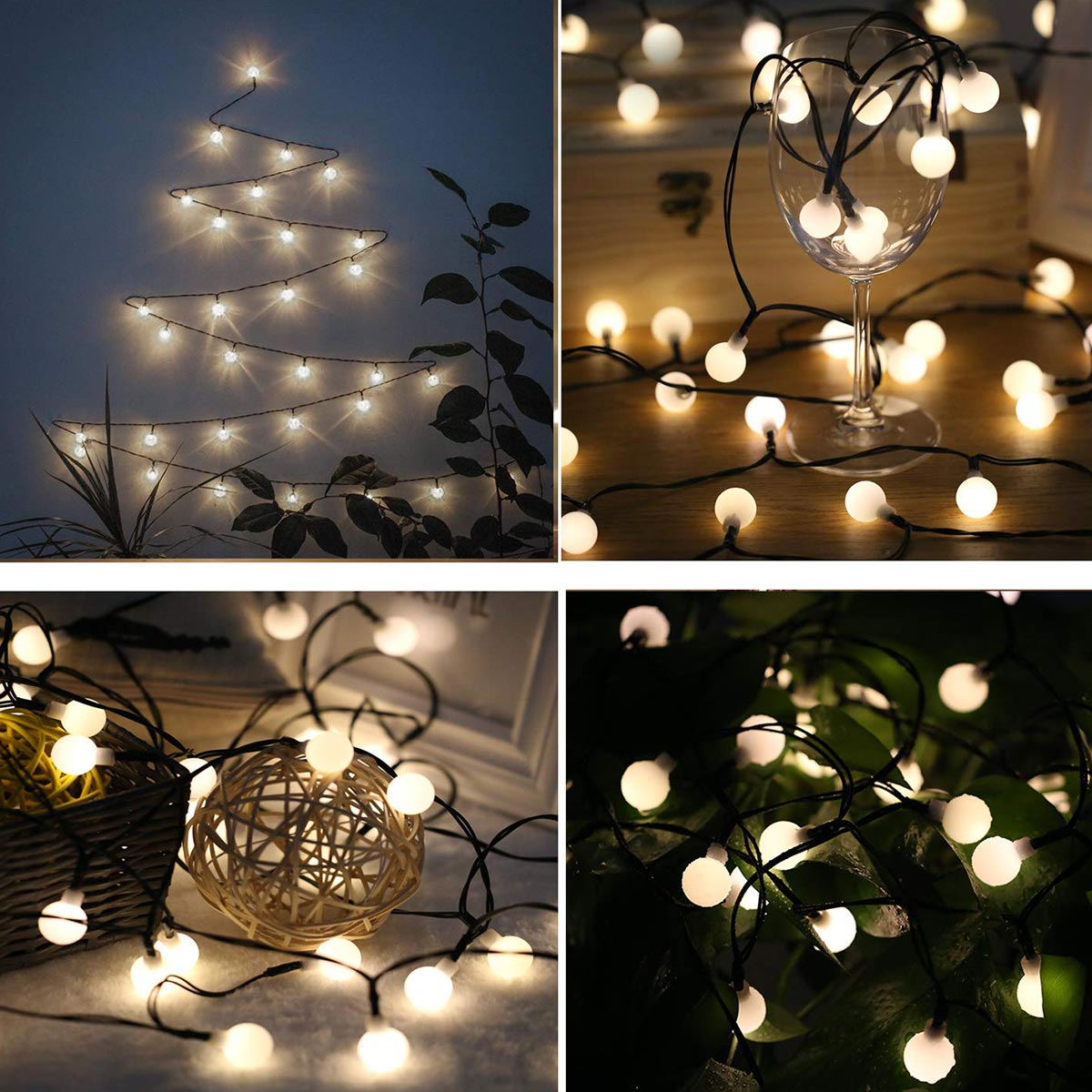 Red Deco Billy guirlande solaire 60 LED blanc chaud 6,9m