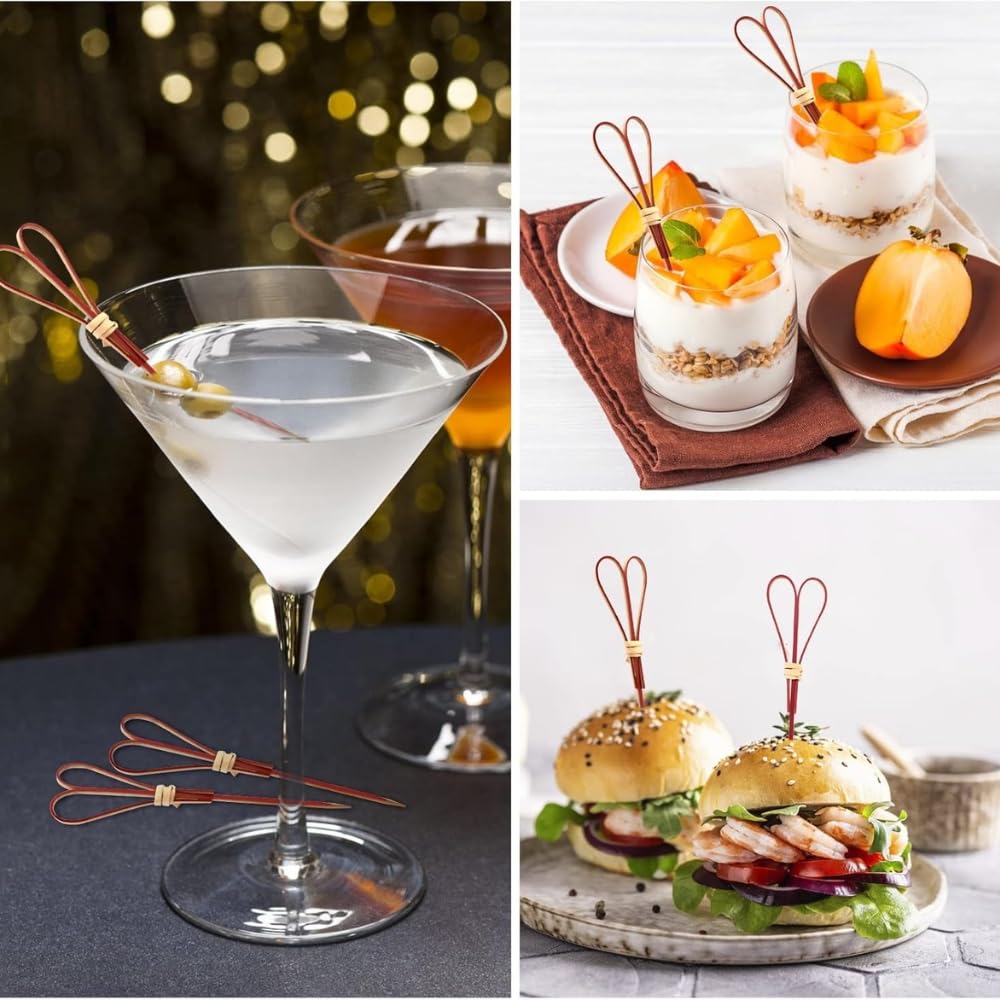 Shop-Story Maison pics cocktail bambou coeur 9 cm lot 50