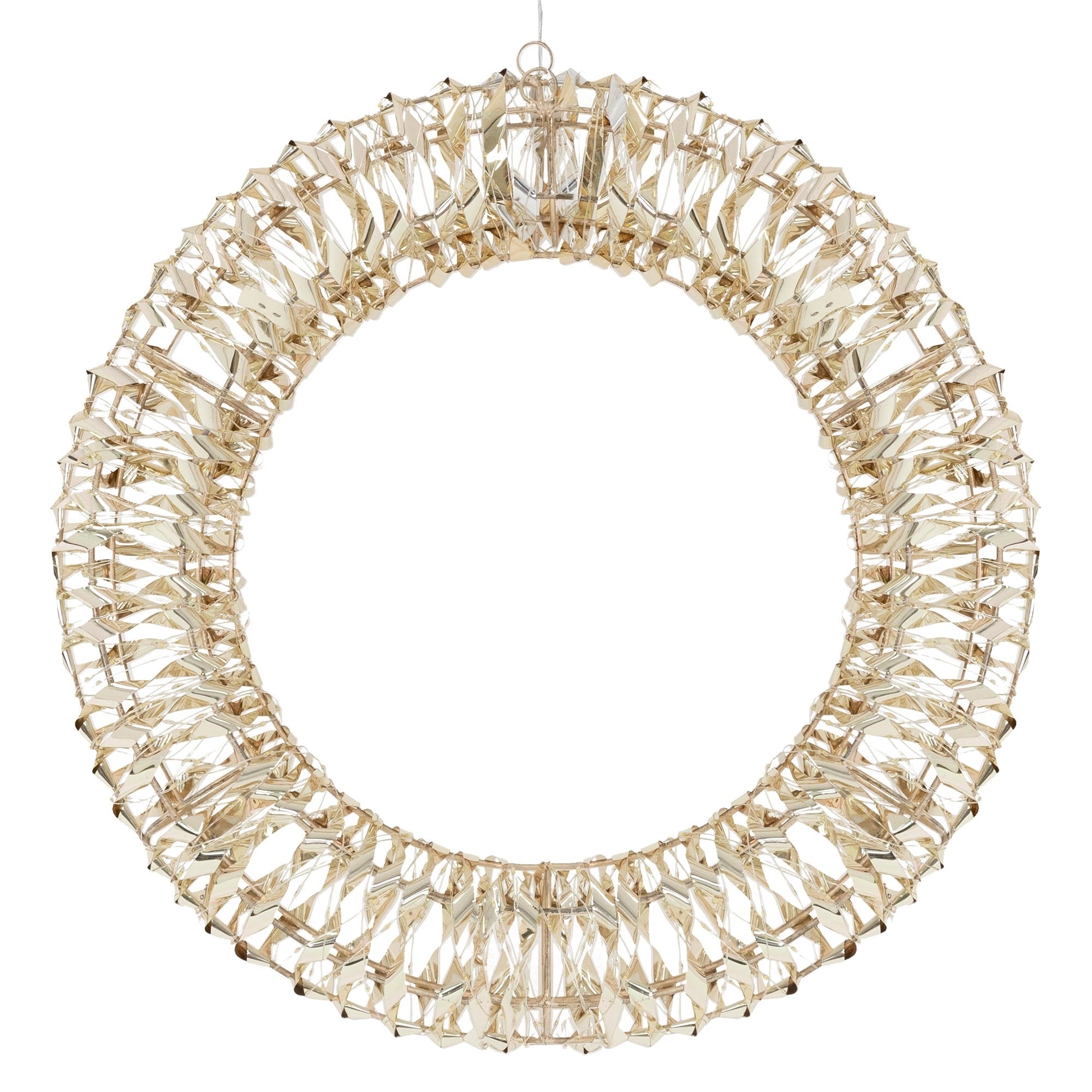 ECD Germany Haus & Wohnen couronne de Noël LED blanc chaud 58 cm