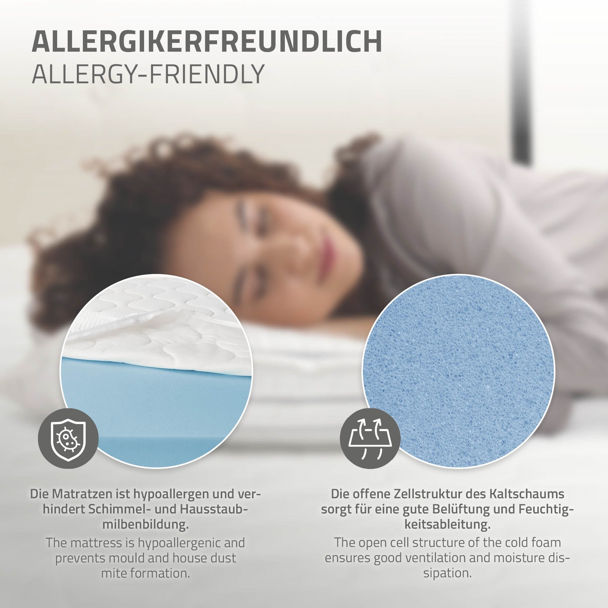 ECD Germany Möbel Lit Capitonné Beige 90x200 avec matelas