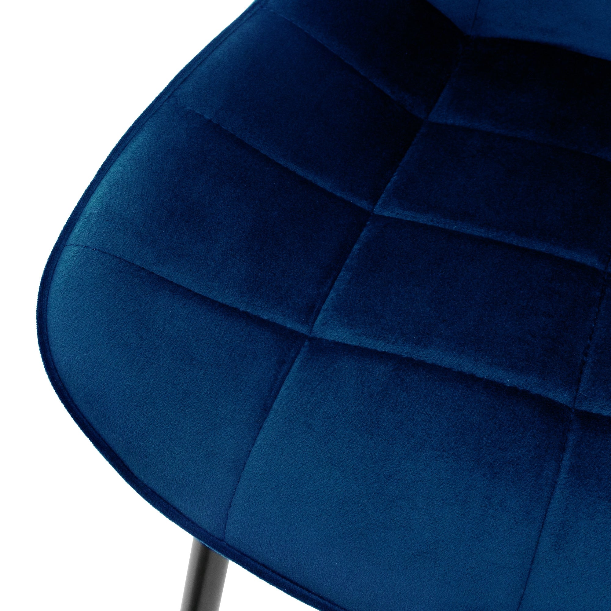 ML-Design chaises velours bleu foncé lot de 4 matelassées