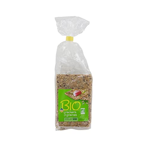 Leader Price Apéritif Crackers 3 graines Bio 200g Lot de 7