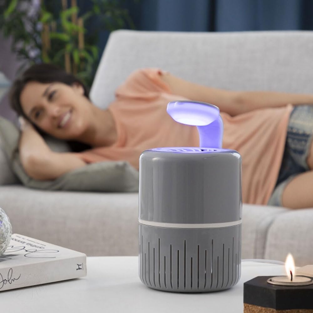 Kldrain lampe anti-moustiques LED UV aspiration silencieuse USB grise
